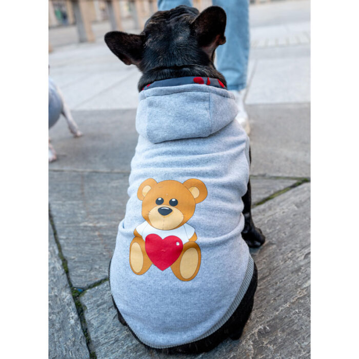 Felpa in cotone con cappuccio per cani - immagine 2